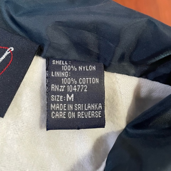 Mens Paradise Point Activewear navy lined windbreaker jacket snaps size MED - Picture 3 of 6